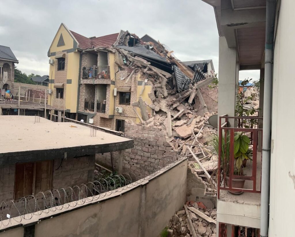 Kinshasa: effondation d’Un Immeuble de 8 ÉTAGES EN CONSTRUCTION