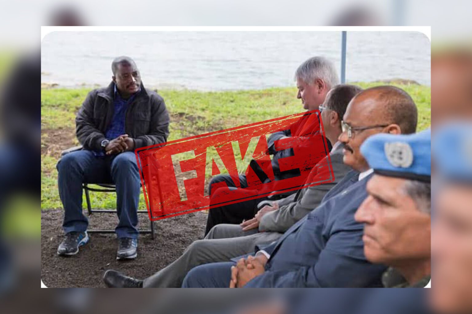 UNE Photo Sortie de Son Contexte Prétend Montrer Une Rencontre Récentement Entre Joseph Kabila et La Monusco à Goma