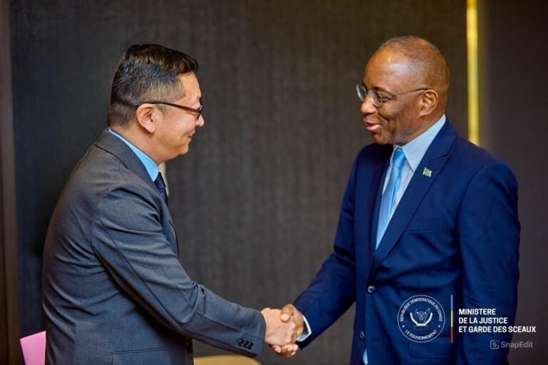 Renforce de la coopération judiciaire Entre La Rdc et la Chine