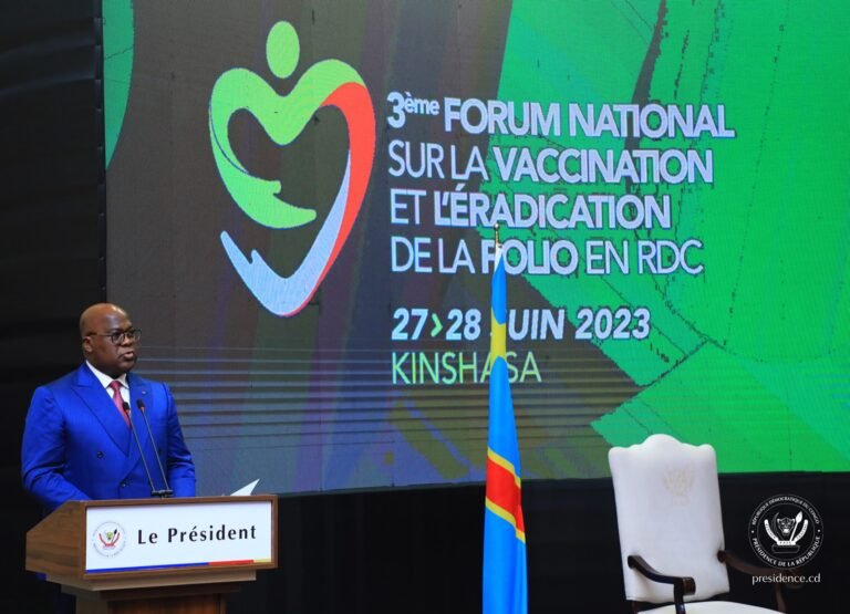 Les cas de polio passent de 500 à moins de 10 en trois ans en RDC