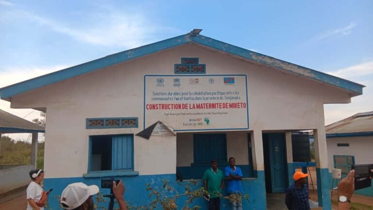 Des centres de santé et maternités à Miketo et Hongwa pour sauver des vies et renforcer la paix