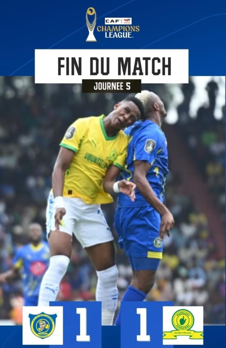 CAF-C1 : Le FC Lupopo stagne à la dernière place après son nul face à Mamelodi Sundowns