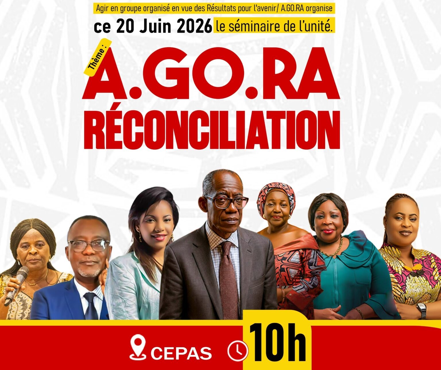 AGORA annonce un séminaire de l’unité axé sur la réconciliation le 20 juin au CEPAS