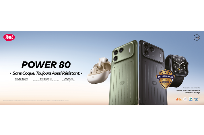 POWER 80 : le smartphone tout-terrain d’itel disponible sur le marché congolais à 145 $ – mediacongo.net
