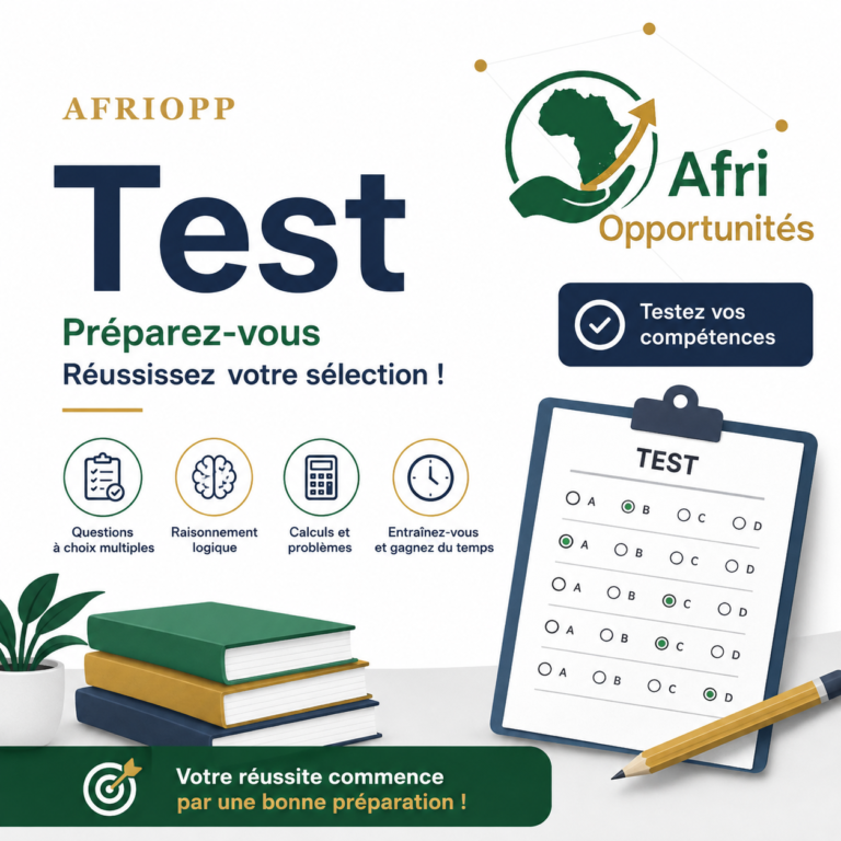 Exemplaire: Test de recrutement Chargé de Suivi et Évaluation